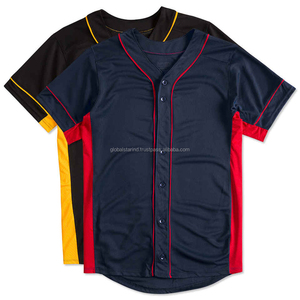 ชุดเครื่องแบบเบสบอลของชายหนุ่มชุดเสื้อถักเย็บแขนสั้นสีดำขนาดพิเศษ - Product Image 1