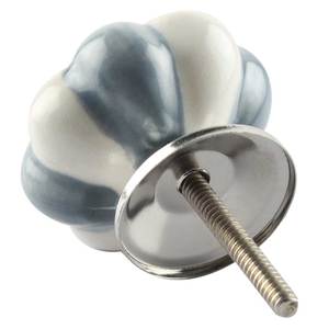 Lot Boutons de Tiroir En Céramique Gris Shabby Chic Tire Citrouille Placard Porte Traction Ferme Cabinet 5.08 cm CK-1590 - Product Image 4
