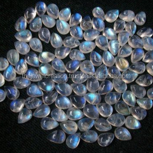 8mm 10mm Arco Iris Natural piedra lunar pera Lisa venta al por mayor piedra Real calibrado cabujones fabricante tienda en línea precio de fábrica - Product Image 1