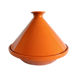 Tagine marocain original InterCraft CD030 de 30 cm, pot de cuisson en céramique naturelle, écologique, sans danger pour le contact alimentaire, forme ronde - Product Image 1