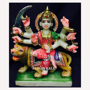 Mármol coloreado Durga Mata Moorti - Product Image 1