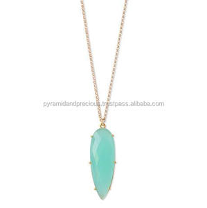 Collier pendentif en pierre précieuse, ensemble de bijoux en forme de goutte de perle - Product Image 3