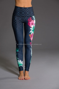 Wholesale Custom Made <b>Sexy</b> Gym <b>Clothes</b> Elastic Waist Print Sets Great Stretch Sports Tights Yoga Pants for <b>Women</b> - Product Image 3