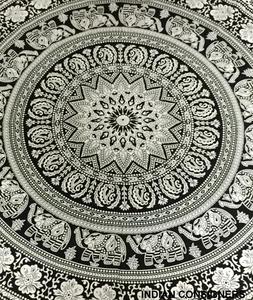 Toalla de playa estampada, esterilla de Yoga, tapiz de Mandala Roundie, hermoso colgante de pared, decoración del hogar, Hippie hecho a mano por consignadores indios - Product Image 1