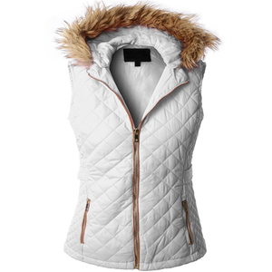 Chaqueta acolchada de poliéster personalizada para mujer, chaqueta acolchada con cremallera a la moda - Product Image 1