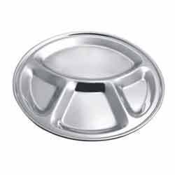 Veqking — assiettes à dîner incassables, 4 compartiments, en acier inoxydable, pour enfants, de haute qualité - Product Image 2