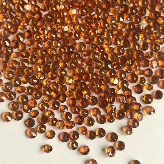 3mm di pietra di granato di Hessonite naturale con taglio rotondo sfaccettato gemma sfusa calibrare il prezzo di fabbrica all'ingrosso acquista offerte di chiusura Online