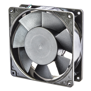 พัดลมระบายอากาศแบบหมุนตามแนวแกนอุณหภูมิสูง D12738-C จากโรงงานไต้หวัน12/24/48V DC ทรงกลมไฟฟ้าเสียงรบกวนต่ำ32dB 127x38มม. OEM - Product Image 1