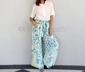 Buy Girls Wear Hot Fashionable Beautiful digital print 2019 New Model Beachwear Sexy Cover Up long palazzo pants with pockets