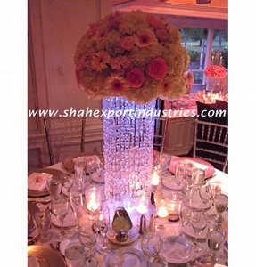 งานประดับตกแต่งโต๊ะคริสตัลสุดหรู ดีไซน์โดดเด่น สวยงามสะกดทุกสายตา เหมาะสำหรับงานแต่งงาน ทำด้วยมือ - Product Image 2