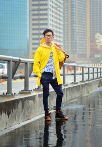แจ็กเก็ตกันฝนทำจากหนังสำหรับวิ่งและขี่จักรยานโพลีเอสเตอร์/ ไนลอน - Product Image 3