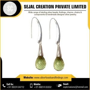 Gran oferta, pendientes de aro de piedras preciosas de Plata de Ley 925, joyería fina para fiestas de boda o regalos - Product Image 4