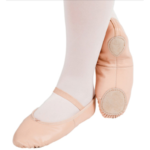Chaussures de Ballet en Cuir Ballerines Semelle Fendue Chaussons de Danse pour Filles Tout-Petits Femmes Rose Noir Blanc - Product Image 1