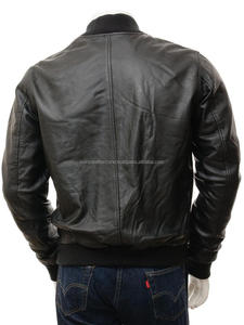 2020 chaqueta de bombardero de cuero negro de diseño de moda Unisex de talla grande impermeable poliéster invierno cuello de piel de oveja bolsillo con cremallera - Product Image 2