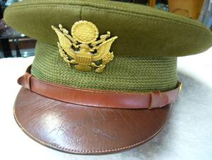 Haute qualité US Peck Hat American Olive Green Hat avec insignes personnalisé broderie officier visière chapeau - Product Image 5