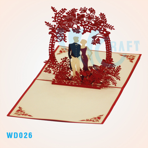 Hot Seller Wedding 3d popup carte de voeux Viet Nam découpée au laser - Product Image 4
