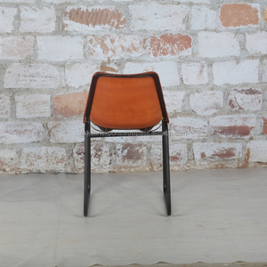 Silla de comedor Industrial, muebles de restaurante de cuero de hierro de Metal envejecido Retro, Comercial para restaurante, Bar, sala de estar, Villa - Product Image 4