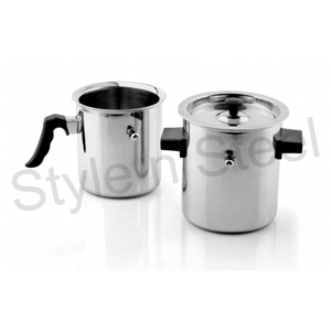 Thép Không Gỉ Sữa Nồi Với Nắp Sữa Nồi Sữa Nồi Hơi Đồ Nấu Nướng Phụ Kiện Đôi Tường Với Giá Bán Buôn - Product Image 1