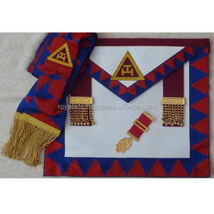 Customized Masonic Regalia Craft Master Masons MM Apron Officer Collar Turquoise Blue <b>Ribbon</b> Technics Craft - Product Image 1