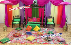 Balançoire de scène Mehandi Sangeet pour mariage décor de mariage personnalisé vente au Royaume-Uni vente en gros DST usine USA Australie - Product Image 6