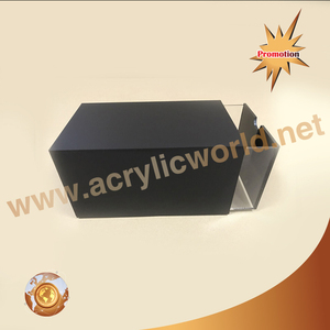Caja de exhibición para restaurantes y hoteles, organizador acrílico con cajón, color negro - Product Image 3