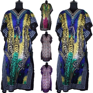 2025 nouveau africain Riche Bazin KFL001 femmes mode Dashiki vêtement haute qualité robe longue caftan robe main bloc imprimé caftan - Product Image 1