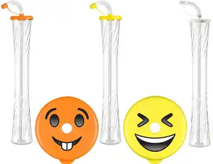 Tuinbekers-Smiley Face Deksel-Nieuwigheid Slush Cup 20 Oz./600 Ml-Pet
