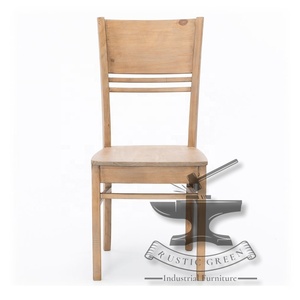 Chaise de salle à manger en bois d'acacia à dossier haut Design industriel rustique pour hôtel entrepôt maison meubles de qualité pour salon cuisine - Product Image 2