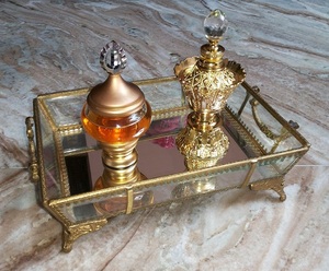 Bandeja de espejo con trabajo floral para decoración del hogar, restaurante, decoración de Hotel - Product Image 3