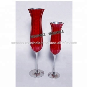 Florero de aluminio con forma de copa de vino al por mayor de fábrica para boda, hogar y decoración de mesa de Hotel - Product Image 2