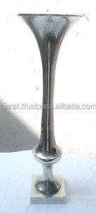 Florero de Metal largo antiguo moderno, adorno decorativo para el hogar para boda, florero de piso fresco elegante, decoración - Product Image 4