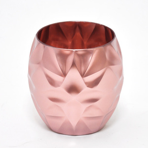 Gobelet moderne écologique coupé en diamant fini cuivre en plastique avec sérigraphie - Product Image 6