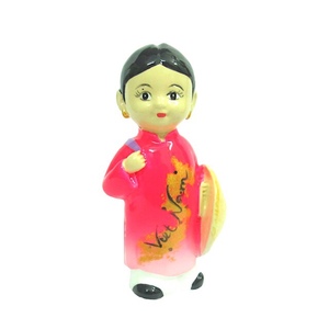 Figura de Mujer Vietnamita de Poliresina, 55 mm, Decoración Artificial para el Hogar, Recuerdo, Regalo, Color Personalizable, Estilo Vietnamita - Product Image 4