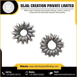 Perle de fleur en argent de haute qualité provenant de l'inde - Product Image 5