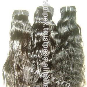 100% Cheveux bruts non transformés Tissage de cheveux humains de qualité. Extension de cheveux bruts de temple, meilleure vente. Ondulés naturels - Product Image 5