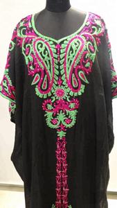 Vestidos de caftán bordados de alta calidad para mujer, vestidos de caftán de trabajo de hilo, tamaño maxi - Product Image 2