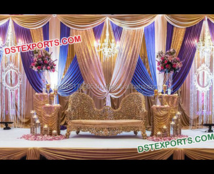 Décorations de scène pour mariage musulman Walima, réception de mariage nocturne, ensemble de scène, fabricant et exportateur de scène de mariage indien - Product Image 1