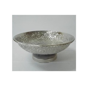 Vente en gros de technique personnalisée de bol en métal de nouveau design écologique en argent brillant pour la maison de restaurant d'hôtel - Product Image 1