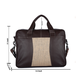 Leo Torresi Unique Design Genuine Napa Leather Laptop bag Messenger Bag Executive Portfolio Bag for Men - Product Image 3