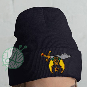Mason Franc-Maçon Maçonnique Vêtements De Mode Manchette Bonnet Crâne Shriner Chapeaux Brodés - Product Image 3