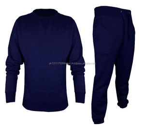 Mens Plain Round Neck Jogging Suit Full Tracksuit Sweat Shirt Bottoms - Product Image 1