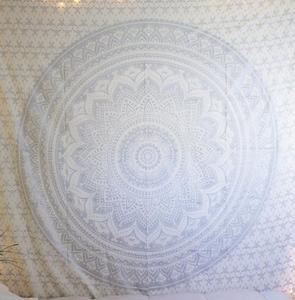 Ấn Độ 100% Bạc Ombre In <span class=keywords><strong>Mandala</strong></span> Tường Tấm Thảm Nữ Hoàng Kích Thước Hippie Hoa Thiết Kế Ném Treo Sản Phẩm Áp phích Thảm - Product Image 5