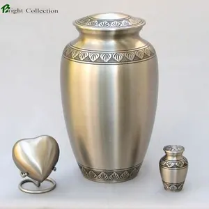 Massief Brons Crematie Volwassen Pewter Crematie Urn En Keepsake Urn Massief Brons Urnen Begrafenis Leveringen