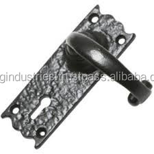 OMG ngành công nghiệp gang đòn bẩy xử lý khóa Bộ tay giả mạo tay nắm cửa màu đen cho căn hộ - Product Image 2