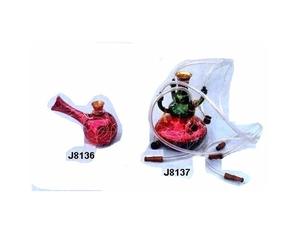 Chicha unisexe en laiton peint, disponible en plusieurs couleurs et décorations, artisanat en métal indien - Product Image 2