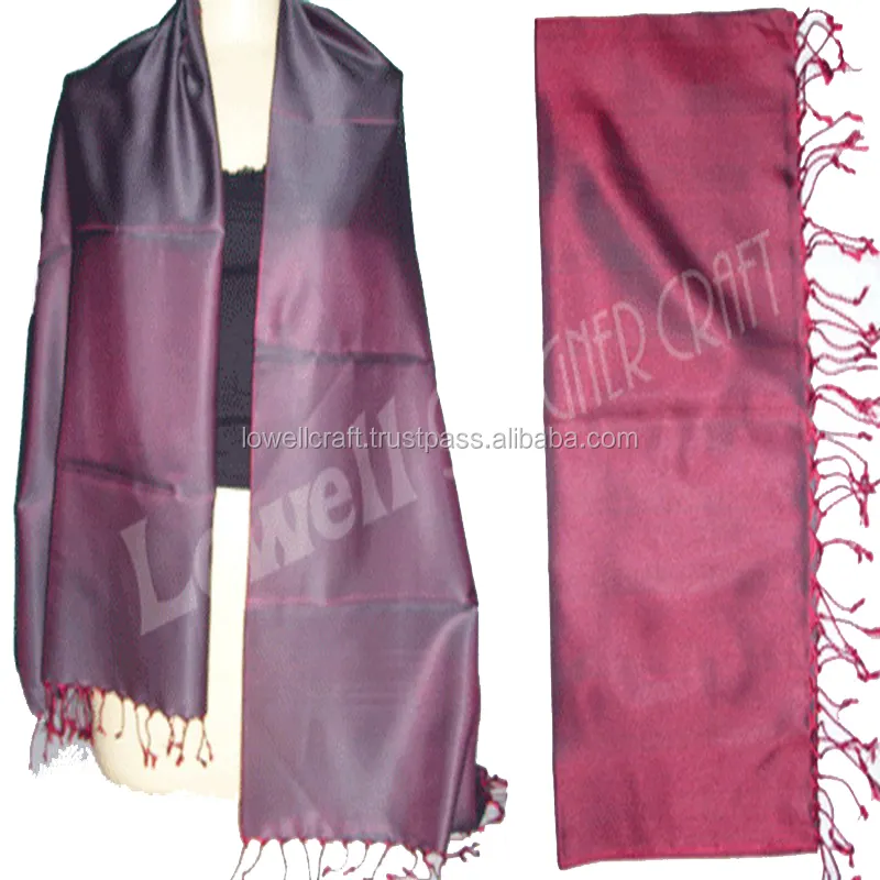 polyester shiny knitted ladies scarf