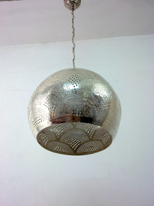 B234L Silver Plated Steel Lampshade Round Mosaic Hanging Wall <b>Lamp</b> <b>Decorative</b> Wall <b>Lamp</b> - Product Image 3