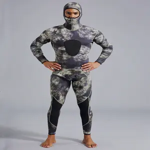 Traje de buceo de cuerpo completo, traje de neopreno de camuflaje para hombre