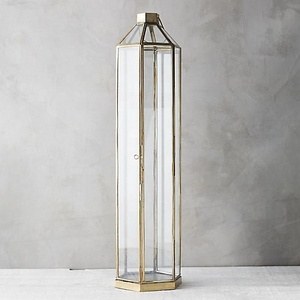 High Quality <b>Large</b> Glass Candle Stick Holder Farmhouse Garden Outdoor Wedding <b>Lantern</b> Decorative Sconces - Product Image 2