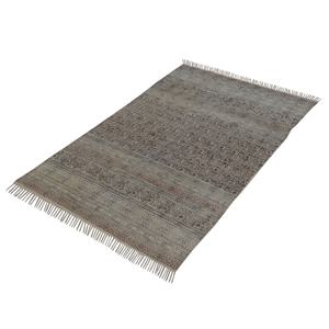 Venta al por mayor de gran tamaño 5x8 pies hecho a mano indio antiguo bohemio Dhurrie alfombra moderna alfombra de algodón con estampado de bloque de mano - Product Image 2